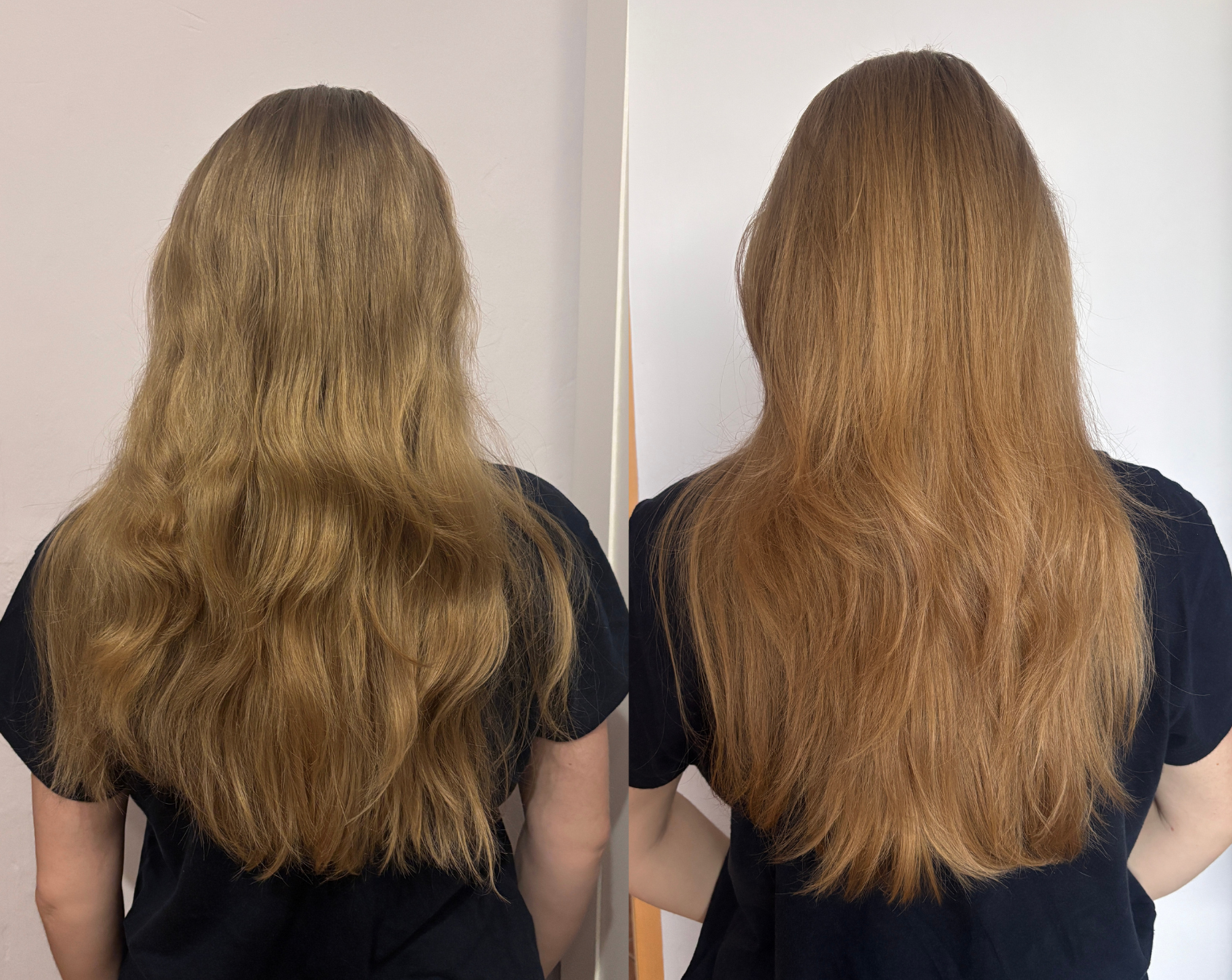 efekt PRED a PO - regeneračný rad HairTry Molecular Bond Repair