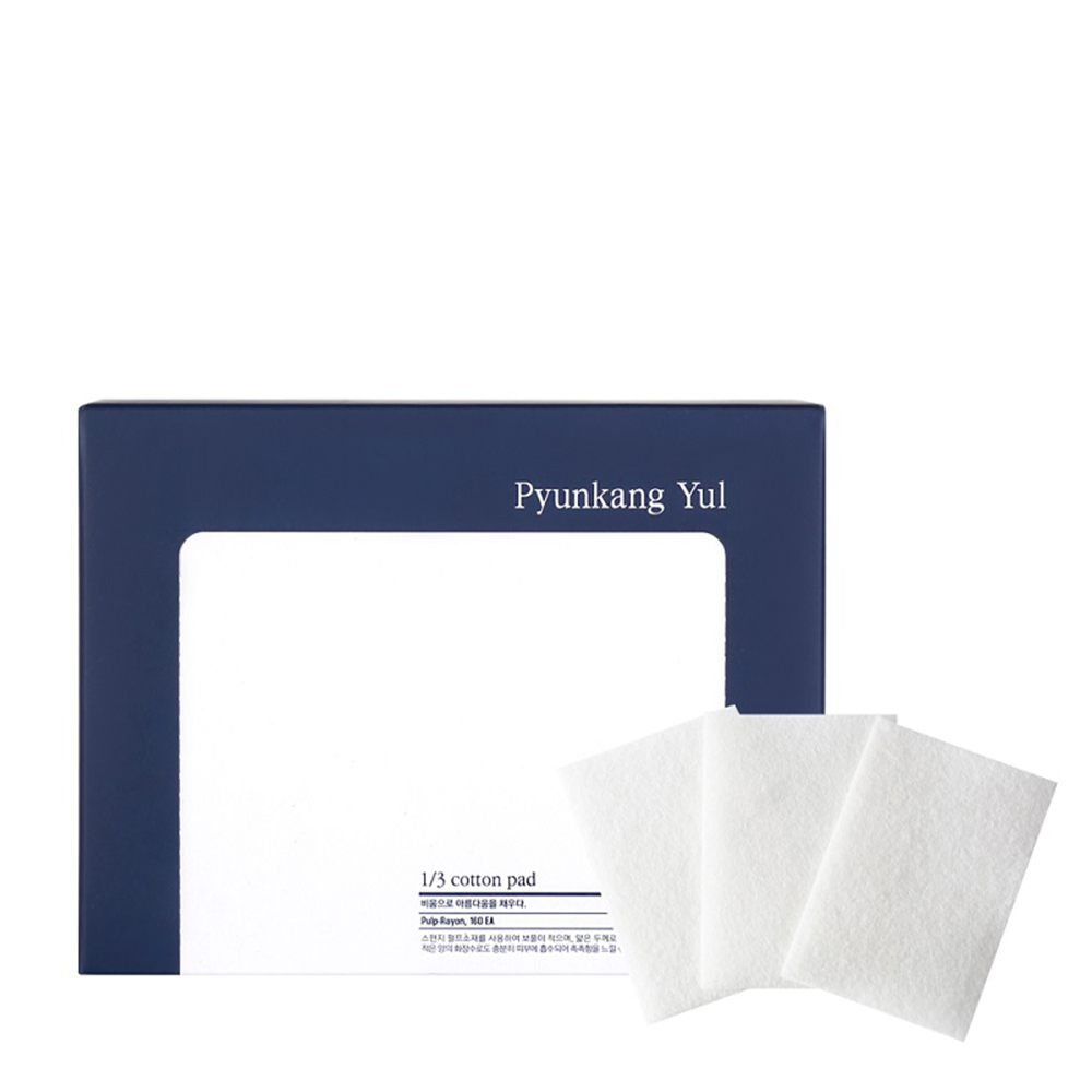 Pyunkang Yul - 1/3 Cotton Pad 160pcs - Jemné odličovacie tampóny ...