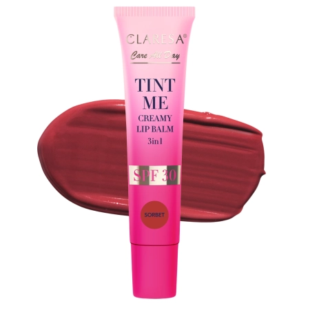 Claresa - Tint Me Creamy Lip Balm 3in1 SPF 30 - Farebný balzam na pery s SPF 30 - Sorbet - 12 ml