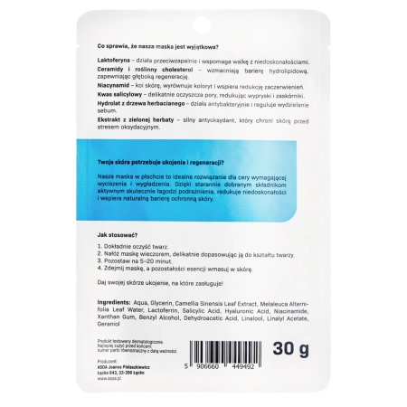 Asoa - Maska - Čistiaca a vyhladzujúca - 30g