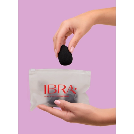 Ibra Makeup - Makeup Blender - Sada 3 hubiek na make-up - Trio Black - 3ks