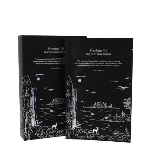 Pyunkang Yul - Black Tea Revitalizing Mask Pack - Regeneračná textilná maska - 25ml