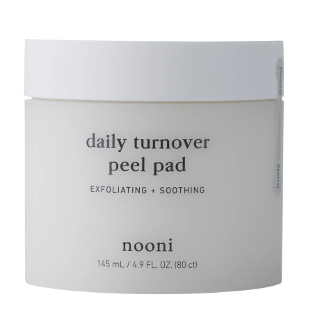 Nooni - Daily Turnover Peel Pad - Exfoliačné tampóny na tvár s kyselinami - 80ks/145ml