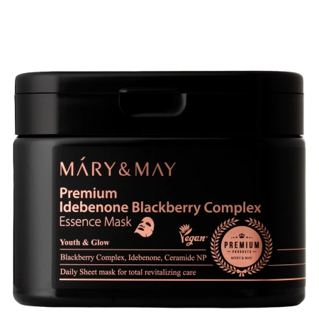 Mary&May - Premium Idebenon Blackberry Complex Essence Mask - Sada pleťových masiek - 20ks