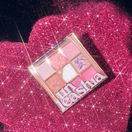 Unleashia - Glitterpedia Eye Palette - Paleta vegánskych očných tieňov - 9 All of Pink Glitter - 6,6g
