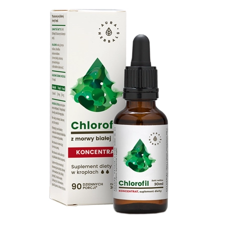Aura Herbals - Chlorofyl z moruše bielej, koncentrát - Kvapky - 30 ml