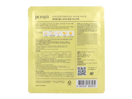 Petitfee - Gold Hydrogel Mask Pack - Hydrogélová maska na tvár s obsahom zlata a ženšenu - 32 g