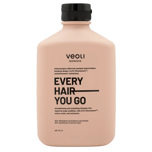Veoli Botanica - EVERY HAIR YOU GO - Posilňujúco - vyživujúci šampón zlepšujúci stav pokožky hlavy s 0,5% Chromazone, aminokyselinami a melatonínom - 300ml