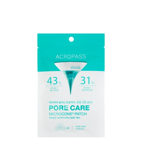 AcroPass - Pore Care Microcone Patch - Náplasti s mikroihličkami pre zmenšenie pórov - 4ks
