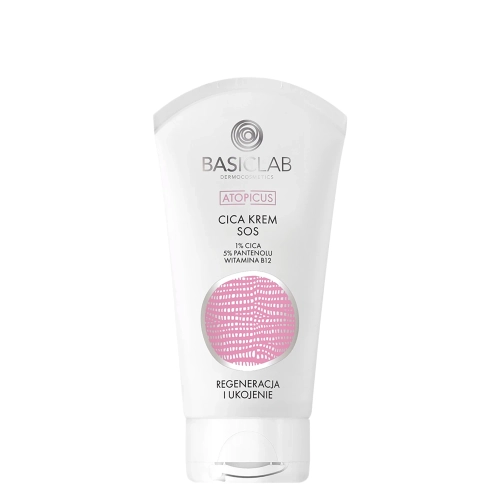 BasicLab - Dermocosmetics Atopicus - CICA krém SOS pre ultracitlivú pokožku, 1% CICA, 5% panthenol, vitamín B12 - 75ml