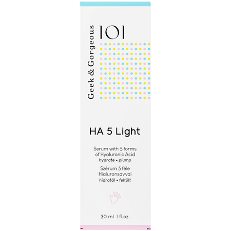 Geek & Gorgeous - HA 5 Light - Sérum s 5 formami kyseliny hyalurónovej pre zmiešanú a mastnú pleť - 30ml