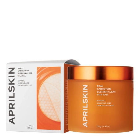 Aprilskin - Carrotene Clarifying Vita Pads - Čistiace pleťové tampóny s karoténom - 135g