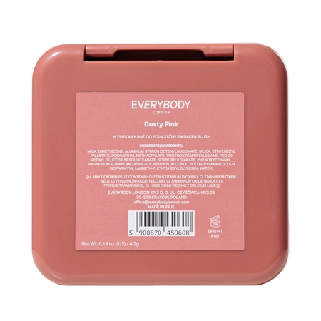 Everybody London - Rozjasňujúca lisovaná lícenka - Dusty Pink - 4,2g