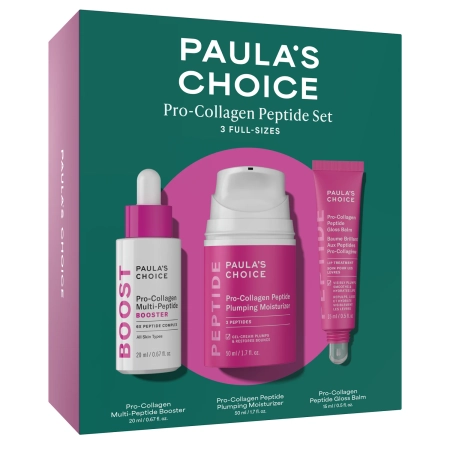 Paula's Choice - Pro-Collagen Peptide Set - Peptidová sada na tvár - Krém 50ml + Sérum 20ml + Balzam na pery 15ml