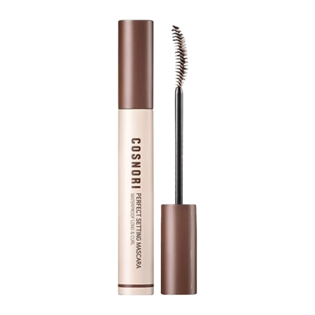 Cosnori - Perfect Setting Mascara Waterproof Long & Curl - Predlžujúca a zahusťujúca maskara - Vodoodolná - 02 Cozy Brown - 7ml