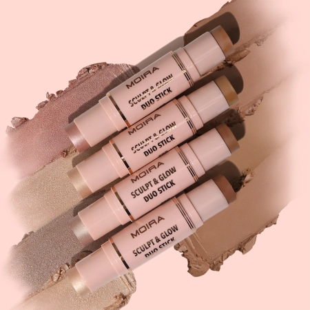 Moira - Sculpt & Glow Duo Stick - Kontúrovacia tyčinka - 400 Glowing Up! - 6g+5,2g
