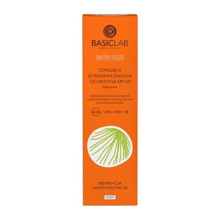 BasicLab - Tónovacia ultraľahká ochranná emulzia SPF50 PA ++++ - 40 ml