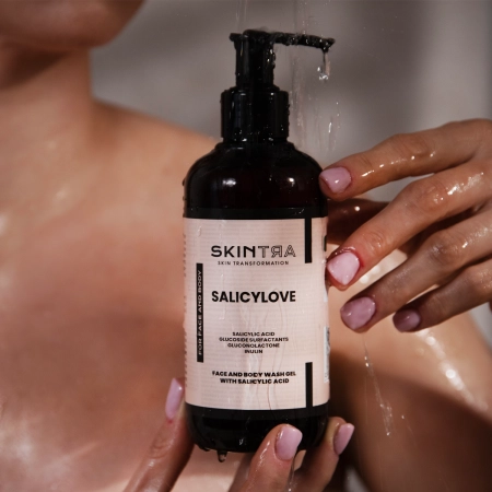 SkinTra - Salicylove - Čistiaci gél s kyselinou salicylovou na tvár a telo - 250ml
