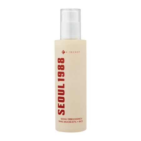 K-SECRET - SEOUL 1988 Essence : Snail Mucin 97% + Rice - Upokojujúca esencia so slimačím slizom a ryžou - 100ml