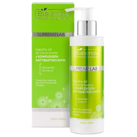 Bielenda Professional - Supremelab - Sebio Derm - Gentle Face-Cleansing Gel with  Anti-Bacterial Complex - Jemný umývací gél s antibakteriálnym komplexom - 190 g