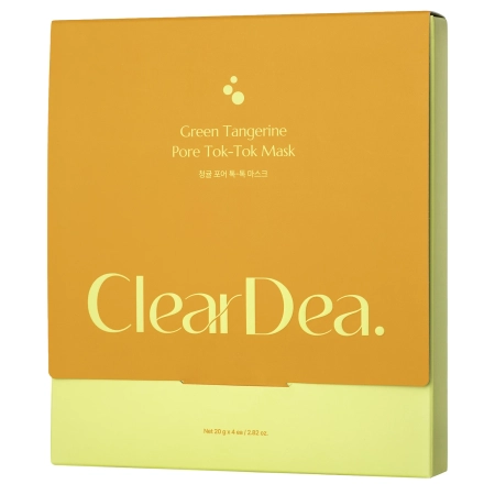 ClearDea - Green Tangerine Pore Tok-Tok Mask - Sada hydratačných plátienkových masiek na tvár - 20gx4