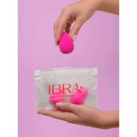 Ibra Makeup - Makeup Blender - Sada 3 hubiek na make-up - Trio Pink - 3ks
