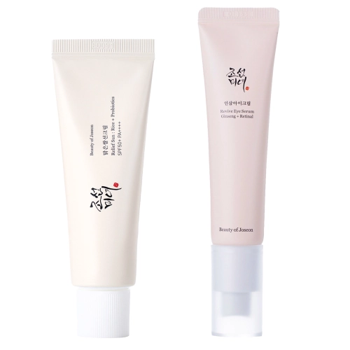 Beauty of Joseon - Sada Radiant Day Set - Očné sérum proti vráskam - 30 ml + Ľahký SPF 50+ krém - 50 ml