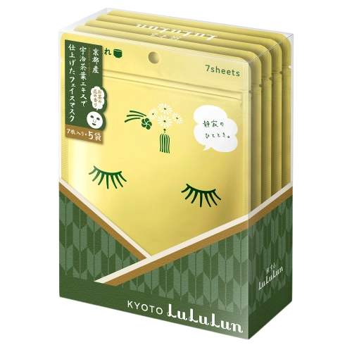 LuLuLun - Premium Sheet Mask Kyoto Green Tea - Sada spevňujúcich plátienkových masiek - Zelený čaj - 35ks