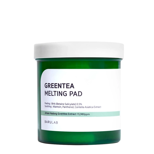 Barulab - Hadong Green Tea Sebum Melting Pad - Upokojujúce čistiace tampóny - 150ks/380ml
