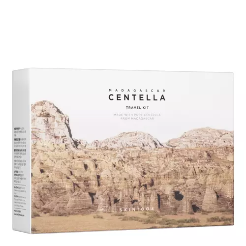 SKIN1004 - Madagascar Centella Travel Kit - Cestovná sada kozmetiky s pupočníkom ázijským - Čistiaca pena - 20ml + Tonikum - 30ml + Sérum - 30ml + Krém - 30ml + Čistiaci olej - 30ml