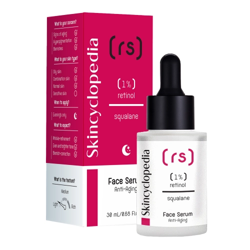 Skincyclopedia - Face Serum 1% Retinol + Squalane - Sérum proti starnutiu pleti - 30 ml