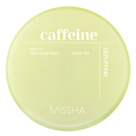 Missha - Airy Fit Caffeine Depuffing Face & Eye Patch - Prípravok proti opuchom - hydrogélové náplasti s kofeínom pod oči - 60ks