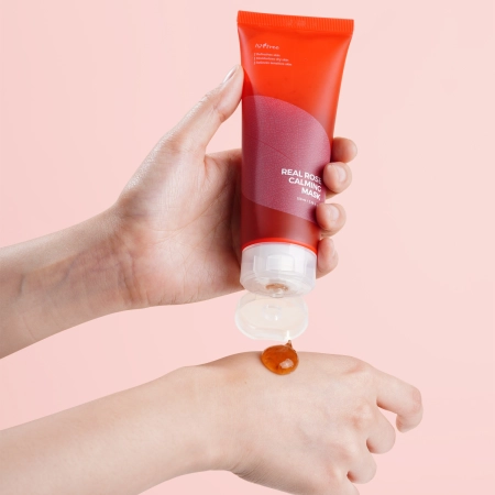 Isntree - Real Rose Calming Mask - Upokojujúca pleťová maska s ružou - 100 ml