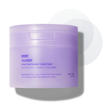 Frankly - Closer Toner Pads - Pleťové tampóny znižujúce viditeľnosť pórov - 70 ks / 105 ml