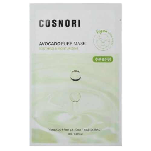 Cosnori - Avocado Pure Mask - Vyživujúca plátienková maska - 1x24ml