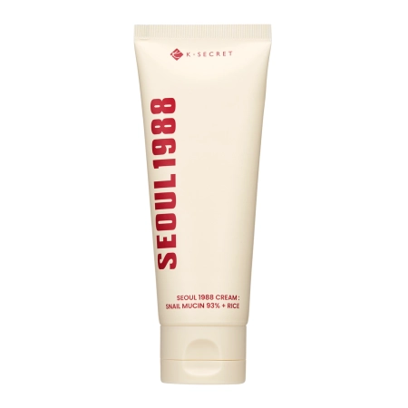 K-SECRET - SEOUL 1988 Cream : Snail Mucin 93% + Rice - Upokojujúci pleťový krém so slimáčím slizom a ryžou - 100 ml