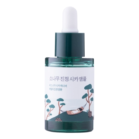 Round Lab - Pine Calming Cica Ampoule - Pleťová ampula pre redukciu škvŕn po akné - 30 ml