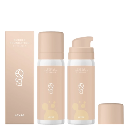 LOVRO - Bubble Foundation - Make-up s ľahkým rozjasňujúcim zložením - 02 Vanilla - 50ml