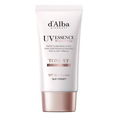 d'Alba - Waterfull Tone-Up Sun Cream SPF50+ PA++++ - Pink - Tónovací krém na tvár s SPF filtrom - 50ml