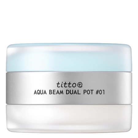 titto - Aqua Beam Dual Pot - Dvojitý balzam na pery - #01 Aqua Lip Balm/Shine Beam Plumper - 10g