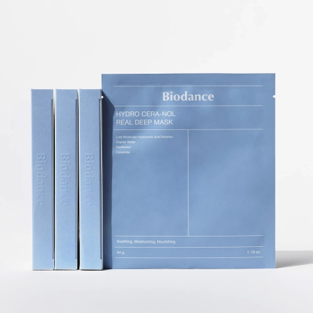 Biodance - Hydro Cera-nol Real Deep Mask - Hydratačná kolagénová plátienková maska - 4 ks x 34 g