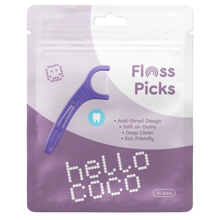 hello coco - Floss Picks - Dentálne nite so špáradlom - 30ks