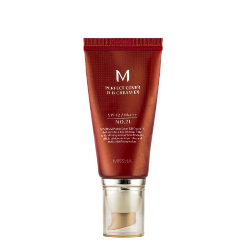 Missha - M Perfect Cover BB Cream SPF42/PA+++ - Krycí BB krém s UV filtrom - No.21 Light Beige - 50ml