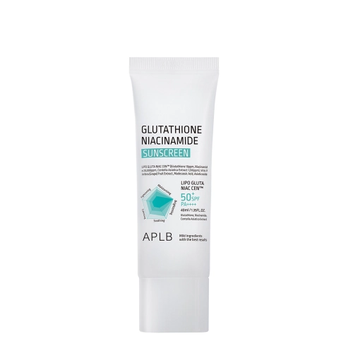 APLB - Glutathione Niacinamide Sunscreen SPF50+ PA++++ - Rozjasňujúci krém na tvár s SPF filtrom - 40 ml