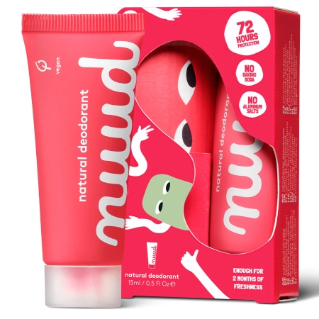 Nuud - Starter Pack Red - Prírodný krémový dezodorant  15ml