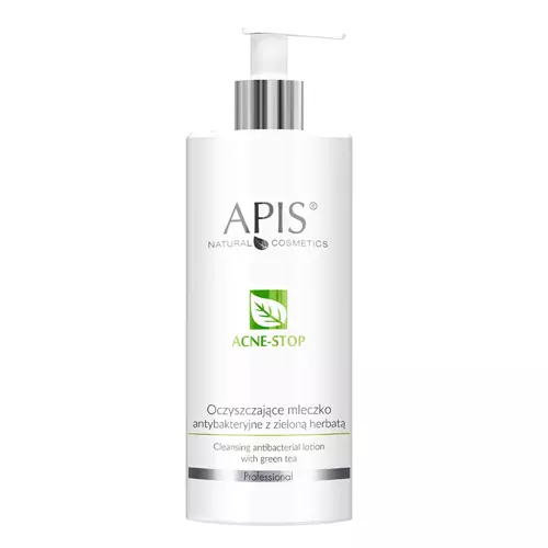 Apis - Professional - Acne-Stop - Cleansing Antibacterial Lotion with Green Tea - Odličovacie mlieko so zeleným čajom - 500ml