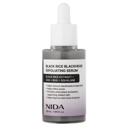 NIDA - Black Rice Blackhead Exfoliating Serum - Exfoliačné sérum na tvár s extraktom z čiernej ryže - 50ml