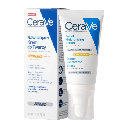 CeraVe - Hydratačný pleťový krém s SPF50 - 52ml