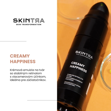 SkinTra - Creamy Happiness - Emulzia s retinalom 0,1% v cyklodextrínoch - 30ml