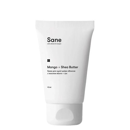 Sane - Mango + Shea Butter - Krém pre suchú pleť s mangovým a bambuckým maslom - 40ml